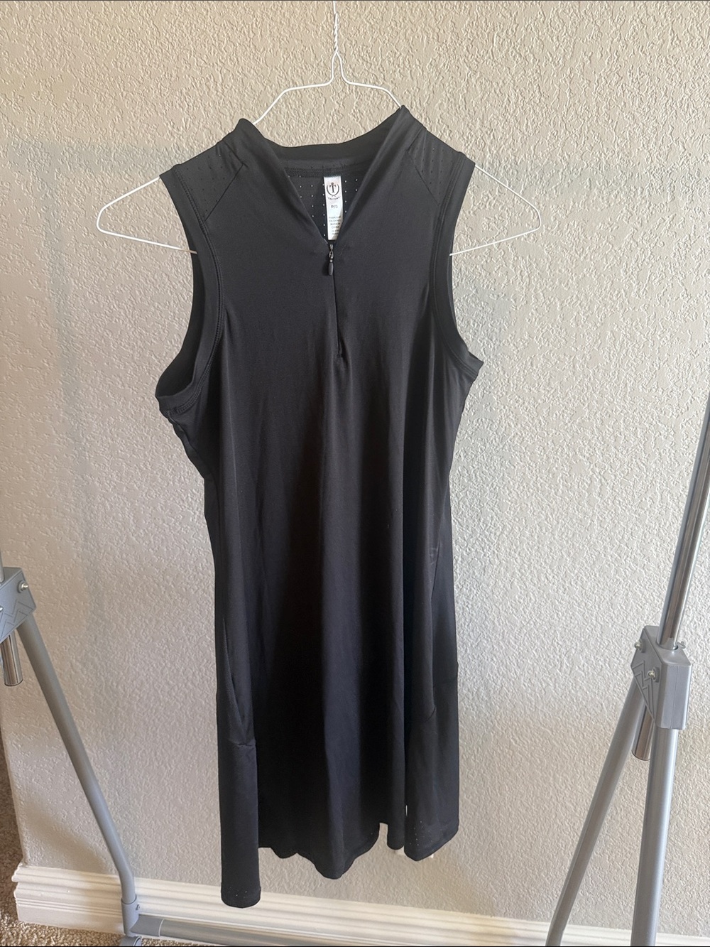 Tee Time Sleeveless Black Zip-Front Athletic Dress size SP